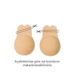 Tavşan Kulakları YAPIŞKANLI SÜTYEN (Minyon Geniş Beden, TEN, C (90))