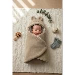 Tavşan Kulaklı Peluş Bebek Battaniyesi