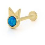 Tavşan Model Mavi Opal Tragus Piercing