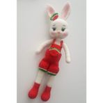 Tavşan Ponçik Yanak Karpuz Amigurumi Organik Oyuncak