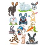 Tavşan Sticker Set-1 12 Parça Telefon, Tablet, Defter, Laptop Sticker