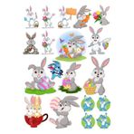 Tavşan Sticker Set-10 25 Parça Telefon, Tablet, Defter, Laptop Sticker