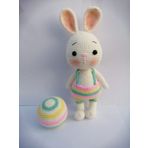 Tavşan Sunny ve Renkli Oyun Topu Amigurumi Organik Oyuncak