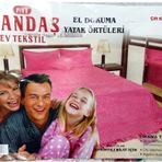 Tavşan Tüyü Peluş El Dokuma Yumuşak Dokulu Çift Kişilik Yat ak Örtüsü (280x260)-pembe
