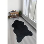 Tavşan Tüyü Post Halı Siyah - 80 x 120