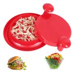 Tavuk doğrayıcı, 18 cm tavuk öğütücü tavuk göğsü doğrayıcı, ergonomik saplı, bulaşık makinesinde yıkanabilir, ısıya dayanıklı, kaymaz tabanlı, tavuk, sığır eti, sebze için (kırmızı)
