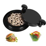 Tavuk doğrayıcı, 18 cm tavuk öğütücü tavuk göğsü doğrayıcı, ergonomik saplı, bulaşık makinesinde yıkanabilir, ısıya dayanıklı, kaymaz tabanlı, tavuk, sığır eti, sebze için (siyah)