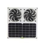 Tavuk Evi Serası Için 100W Güneş Paneli Çift Fan Egzoz Fanı, ABS Malzemesi