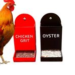 Tavuklar için İstiridye Kabuğu ve Kuş Çakılı Besleyici - Asılabilir Kümes Hayvanı Yem Kabı | Askılı Arka Bahçe Çiftliği Tavuk Yemliği