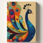Tavus Kuşu Temalı Sayılarla Boyama Seti, 50X70 cm - 41 Delft Blue