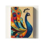 Tavus Kuşu Temalı Sayılarla Boyama Seti, 50X70 Cm