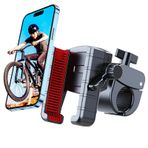 Tawveml Geliştirilmiş cep telefonu tutucu, bisiklet, motosiklet cep telefonu tutucu 【1 S hızlı demontaj】【Kamera dostu】 Evrensel 360° döndürülebilir gidon tutucu, iPhone ve Android akıllı telefonlar