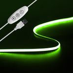 Tayire 2 m USB 5 V LED şerit, yeşil, 960 LED kısılabilir COB LED şerit ışık, CRI90 + 4 mm LED TV arka plan aydınlatması, mutfak, yatak odası, ev için esnek zemin aydınlatması