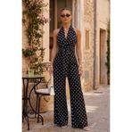 Tayt Factory Degaje Yaka Baglama Detay Slim Fit Basic Şık Tulum