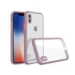 Tazador iPhone XS Max Miami Şeffaf Açık Mor Silikon Kılıf