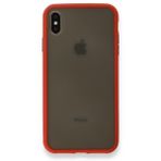Tazador iPhone XS Max Montreal Kırmızı Silikon Kapak Kılıf