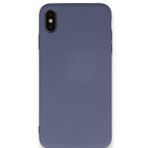 Tazador iPhone XS Max Nano İçi Kadife Gri Silikon Kılıf