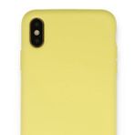 Tazador iPhone XS Max Nano İçi Kadife Mat Sarı Silikon Kılıf