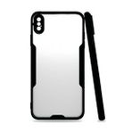Tazador iPhone XS Max Platin Siyah Silikon Kılıf