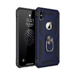 Tazador iPhone XS Max Sofya Yüzüklü Lacivert Silikon Kapak Kılıf