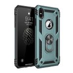 Tazador iPhone XS Max Sofya Yüzüklü Yeşil Silikon Kapak Kılıf