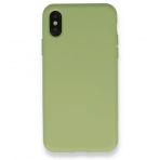 Tazador iPhone XS Nano İçi Kadife Yeşil Silikon Kılıf