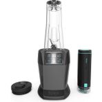Tazevac Teknolojisi ile Nutri Ninja Blender, 1100-WATT Auto-Iq Base, 2 Manual Speeds ve (2) Single-Serve Freshvac Cups With Lids (BL580), Dark Gray - Siyah