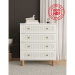 T&B Soho 4 Çekmeceli Şifonyer - Tamamı Mdf - Beyaz