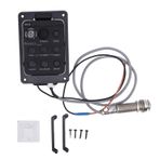 Tbest Gitar Preamplifikatörü, Yüksek Hassasiyetli Akustik Gitar EQ Ekolayzer Tuner Pick Up Band Preamplifikatörü