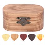 Tbest Gitar Seçim Ve Kutu Seti, 5 ADET Seçtikleri Elektro Gitar Seçtikleri Ahşap Saklama Kutusu Organizatör Saklama Kutusu Akustik Elektro Gitar Ukulele Bas