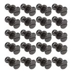 Tbest Perçinler, 20 Takım S Tırnak Perçin Bakır Yuvarlak Kafa Damızlık Sbak Bilezikler Giysi Ayakkabı Kemer Dekorasyonu için (Keşiş Başı Altın 7 x 5 mm) (Keşiş Başı Gümüş 7 x 5 mm) (Bronz Monk