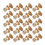 Tbest Perçinler, 20 Takım S Tırnak Perçin Bakır Yuvarlak Kafa Damızlık Sbak Bilezikler Giysiler Ayakkabı Kemer Dekorasyonu için (Keşiş Başı Altın 7 x 5 mm)