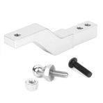 Tbest Römork Hitch Bilyeli Montaj, Römork Çekme Kancası Drop Hitch Alıcı Alüminyum Alaşım RC Çekme Kancası Römork Kelepçesi RC Paletli (Gümüş) Araba Model Aksesuarları için Uygundur
