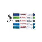TBSProjects Edding 4500 Tekstil Kalemi - Siyah, 3X Mavi, Yeşil - 5 Kalem - 2-3 Mm Yuvarlak Uç