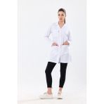 Tbuniform Bayan Beyaz Ceket Yaka Önlük - S