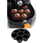 TBY Shop Airfryer Silikon Muffin Kek Kalıbı 7 Gözlü Hava Fritözü Kek Pişirme Kalıbı