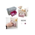 TBYSHOP Masaüstü Çekmeceli Organizer Makyaj Organizeri Gizli Bölmeli Organizer 1 Adet