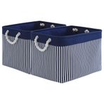 TcaFmac Raflar için Organizasyon ve Saklama Sepeti - Büyük 2'li Paket 40,6 x 30,48 x 30,48 cm Kumaş Saklama Küpleri, Hediye Klozet Bezi Çocuk Odası Oyuncak Kitapları Çocuklar için Katlanabilir Saklama