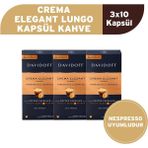 Tchibo Davidoff Crema Elegant Lungo Kapsül Kahve 3X10 Adet - Nespesso Uyumludur - 3 Paket