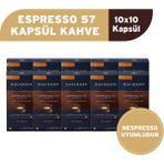 Tchibo Davidoff Espresso 57 Ristretto Kapsül Kahve 10X10 Adet - Nespesso Uyumludur - 10 Paket