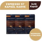 Tchibo Davidoff Espresso 57 Ristretto Kapsül Kahve 3X10 Adet - Nespesso Uyumludur - 3 Paket