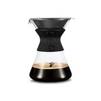 Tchibo Manuel kahve hazırlayıcı/dökme sürahi (borosilikat cam, silikon manşet ve kalıcı filtre, yüksek kaliteli paslanmaz çelik, 750 ml