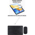 Tcl 10 Tab Max Uyumlu Ekran Koruyucu Klavye Mouse Set Siyah