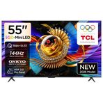 TCL 55 inç Akıllı TV 55Q7D Pro 4K SQD-Mini LED Süper Renkli Kuantum HDR10+ Oyun Google TV, 144Hz Doğal Yenileme Hızı, ONKYO 2.1 Hi-Fi Ses Sistemi, Dolby Atmos, AI Modu, Game Master (2026 Modeli)