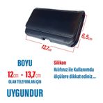 Tcl Onetouch 4022s Kılıfı 4022s Kemer Kılıfı Bel Çantası Siyah