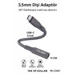 Td-C3327 Type-C-3.5Mm Kulaklık Dönüştürücü Hifi Ses Aktarımı Dac Çipli Tak Ve Kullan 13Cm