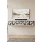 Tda1238bs Arex Duvara Montaj Tv Sehpası Beyaz-Silver 120Cm