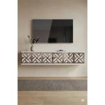 Tda1238bts Arex Duvara Montaj Tv Sehpası Beyaz-Traverten-Silver 120Cm