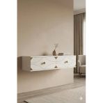 Tda1297bg Alfa Dresuar, Antre Hol Rafı Beyaz-Gold 120Cm