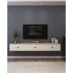 TDA1801DB- Zuzu Duvara Montaj Tv Stand 180CM Safirmeşe- Beyaz - Safirmeşe - Beyaz